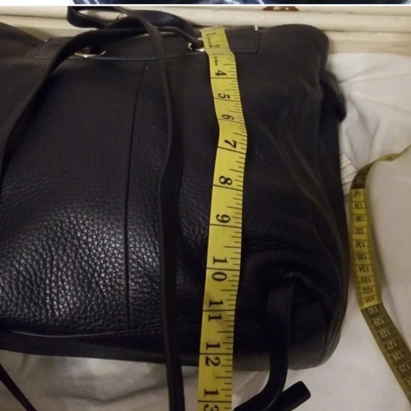 Kate Spade Navy blue pebbled leather backpack with white trim NWOT main image 13